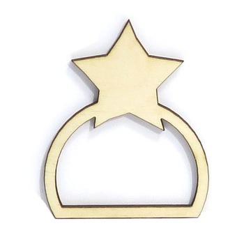 OBRĄCZKA NA SERWETKI EKO GWIAZDKA ŚWIĄTECZNA MC39