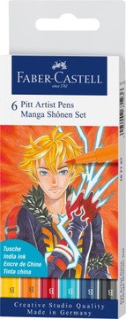 Zestaw PITT ARTIST PEN FABER CASTELL MANGA 6 szt