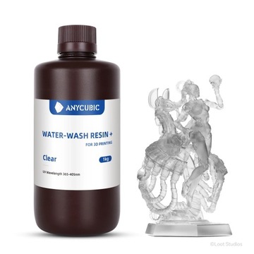 Żywica UV Anycubic Water Washable Clear Przezroczysta 1kg 1l do Drukarki 3D