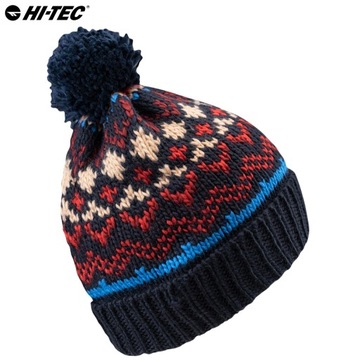 CZAPKA ZIMOWA MĘSKA DAMSKA BEANIE Z POMPONEM CIEPŁA HI-TEC AMIR