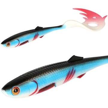 Приманка MIKADO SICARIO PIKE TAIL 14 СМ - BLEEDING BLUE - TWISTER - ЩУКА