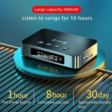 Bluetooth 5.0 NFC FM USB-передатчик и приемник