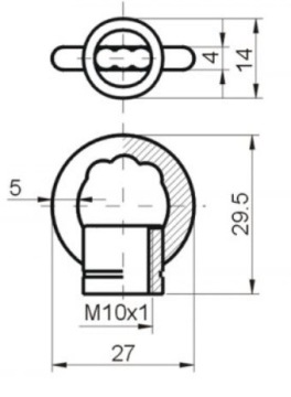 черная вешалка M10x1 для гирлянды M10 для паука-лофта, крючок M10x1 ретро