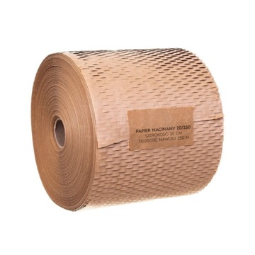 Papier nacinany pakowy wypełniacz papierowy siatka brązowy 3d 20cm 250mb