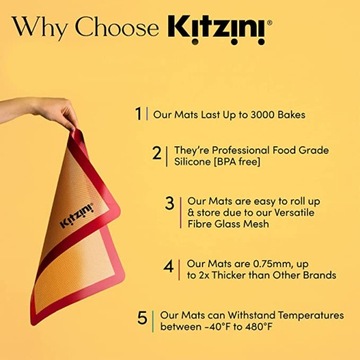 Kitzini силиконовый коврик для выпечки 4 шт.