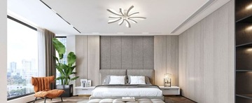 СВЕТОДИОДНЫЙ ПОТОЛОЧНЫЙ СВЕТИЛЬНИК, БЕЛАЯ ЛЮСТРА, 48ВТ + ДИСТАНЦИОННОЕ УПРАВЛЕНИЕ