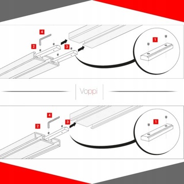 МАЛЕНЬКАЯ АЛЮМИНИЕВАЯ ПОТОЛОЧНАЯ рейка + АЛЮМИНИЕВАЯ КРЫШКА ВМЕСТИМОСТЬЮ 340 СМ