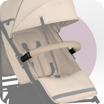 Ходунки-зонтики - MoMi AKIRA BEIGE - СУМКА ИЗ ФОЛЬГИ MOSQUITO BASKET