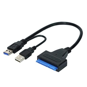 ADAPTER PRZEJŚCIOWKA USB 3.0 na SATA 2,5 SSD 2x USB