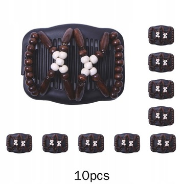 10x Stretch Podwójny klips do grzebienia Koraliki