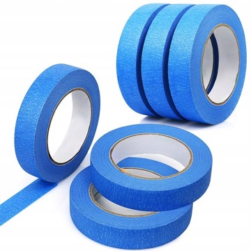 TAŚMA MALARSKA PAPIEROWA DO ODCNIANIA 20MM X 50M NIEBIESKA PROFESJONALNA HQ