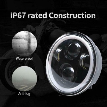 ФАРА МОТОЦИКЛА ПЕРЕДНЯЯ ФОНАРЬ H4 LED 5,75 дюйма