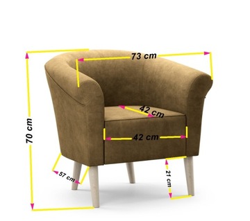 FOTEL CLARA 73 x 57