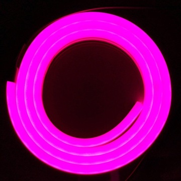 NEON LED 12V SILICONE 6x12 R1 RÓŻOWY IP67