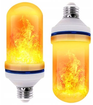 ŻARÓWKA LED IMITUJĄCA PŁOMIEŃ E27 9W OZDOBNA 3 TRYBY ŚWIECENIA