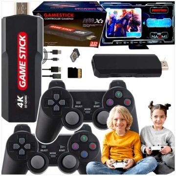 Televizní Hra Retro Přenosná Konzole 2 Pady Hdmi 4K 40000 Her Emulátory