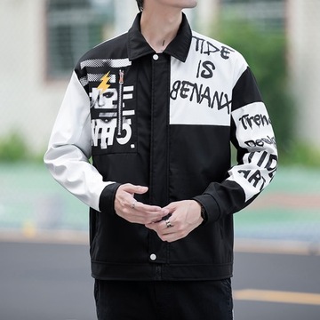 College Style Varsity Jacket Men Spring Letter Emb