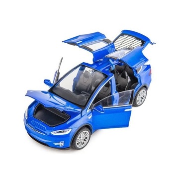 1/32 Tesla Model 100D SUV zabawkowy model samochodu odlewu stopu metalu m