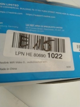E15 Reaolink Видеодомофон с проводным дверным звонком Wi-Fi Ultra HD 5 МП
