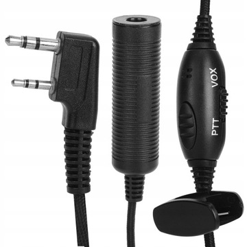 PTT K Head Military Cable Adapter do Baofeng do
