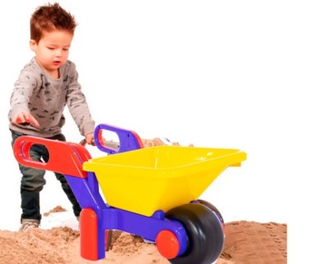 Mocna taczka XXL do piasku 64 cm + akcesoria 8 el