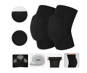 ГИБКИЕ НАКОЛЕННИКИ, ЧЕРНЫЕ наколенники для танцев ЙОГА-ВОЛЕЙБОЛ