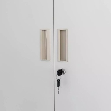 Szafa Metalowa Z SEJFEM RODO Biurowa Na Dokumenty 185x90x40 cm WENUS Szara