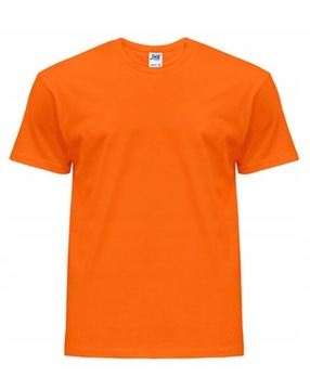 T-shirt koszulka męska wygodna bawełna pomarańczow