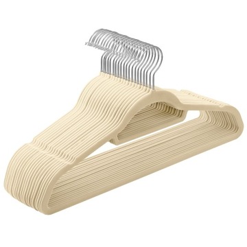 WIESZAKI NA UBRANIA AKSAMITNE 10SZT