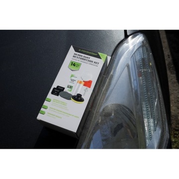 БОЛЬШОЙ НАБОР ДЛЯ РЕМОНТА И ПОЛИРОВКИ АВТОМОБИЛЬНЫХ ЛАМП, 14 ЭЛЕМЕНТОВ.