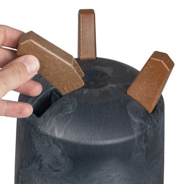 ЦВЕТОЧНЫЙ ГОРШОК НА НОЖКАХ ВЫСОКАЯ САДОВАЯ ПОДСТАВКА ДЛЯ ЦВЕТОВ СТОЯЩАЯ БЕТОННАЯ АНТРАЦИТОВАЯ