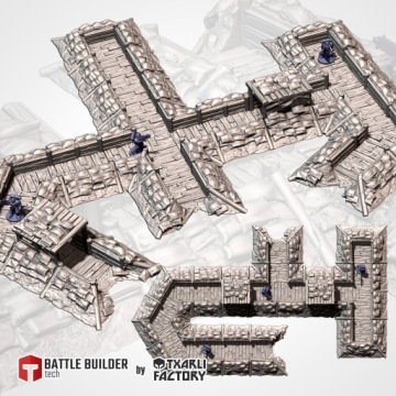 WWII Modular Trenches 4 -Bigusson- Teren do gier bitewnych - Txarli Factory