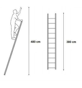 АЛЮМИНИЕВАЯ ЛЕСТНИЦА 5М, ЛЕГКАЯ, ПРОЧНАЯ