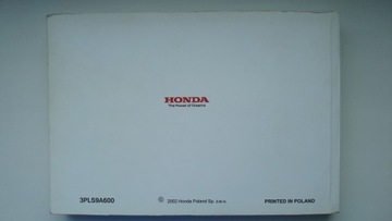 HONDA CRV II 2002-2006 языковое руководство Польский сервис Honda CRV 2002 года.
