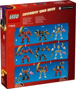 LEGO NINJAGO 71808 Набор кубиков KAIA FIRE ELEMENT MECH для детей +7 лет