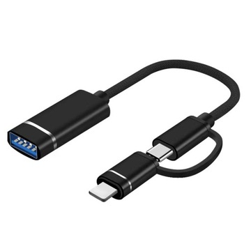 Kabel USB C OTG przejściówka do telefonu 2w1 USB3.