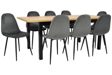 Skandynawski zestaw STÓŁ ROZKŁADANY i 8 krzeseł