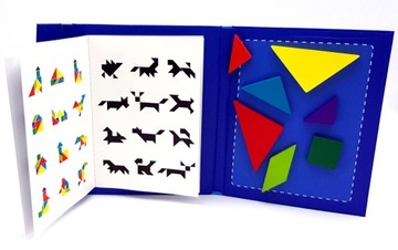 Логическая игра-головоломка Tangram с магнитной деревянной головоломкой