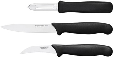 NÓŻ FISKARS OBIERAK SKROBAK obieraczka KUCHENNY DO JARZYN WARZYW zestaw 3 x
