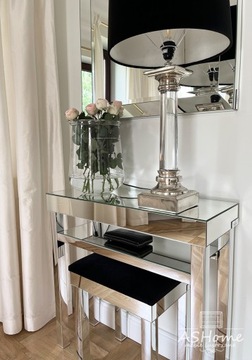 Konsola lustrzana toaletka Glamour stelaż chrom