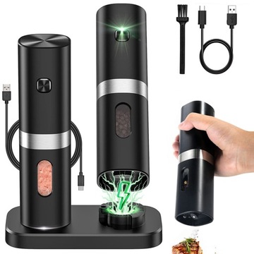 2* ЭЛЕКТРИЧЕСКАЯ МЕЛЬНИЦА ДЛЯ ПЕРЦА И СОЛИ, АККУМУЛЯТОРНАЯ