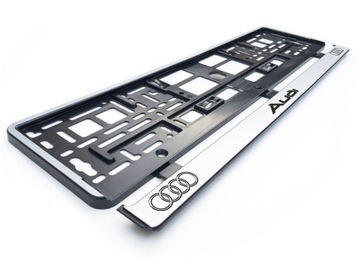 Ramka AUDI pod tablicę z Nadrukiem Srebrna