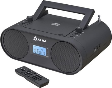 KLIM B4 Boombox CD/MP3 radio AM/FM, MP3, Bluetooth, AUX, USB pilot EQ AKU