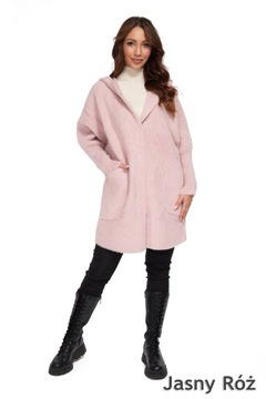 172_ ПАЛЬТО АЛЬПАКА с капюшоном, ДЛИННЫЙ oversize