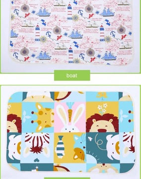 4 Size Baby Changing Mat Cartoon Cotton Waterproof Baby Sheet Changing Pad