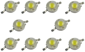 10x DIODA LED 1W ZIMNA 8500K EPISTAR 33mil