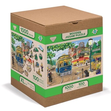 Пазл деревянный с фигурками - Викторианская улица, размер XL, 1010 деталей