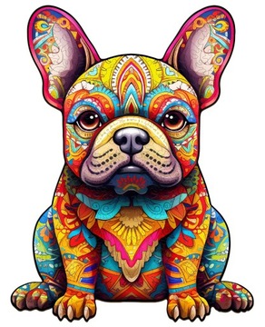 Puzzle Drewniane Premium Wooden Puzzles Zestaw M Słodki Buldożek