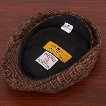 CZAPKA KASZKIET PEAKY SZKOCKI HARRIS TWEED POLSKI PRODUKT 59 CM L