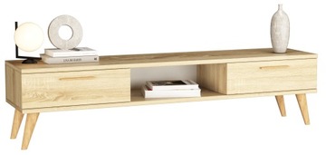 Szafka RTV Loft stojąca 120cm Skandynawski Sonoma